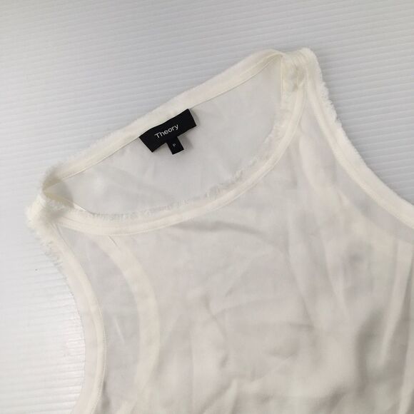 Theory Modern Racerback Silk Georgette Tank (C2) - Picture 7 of 8
